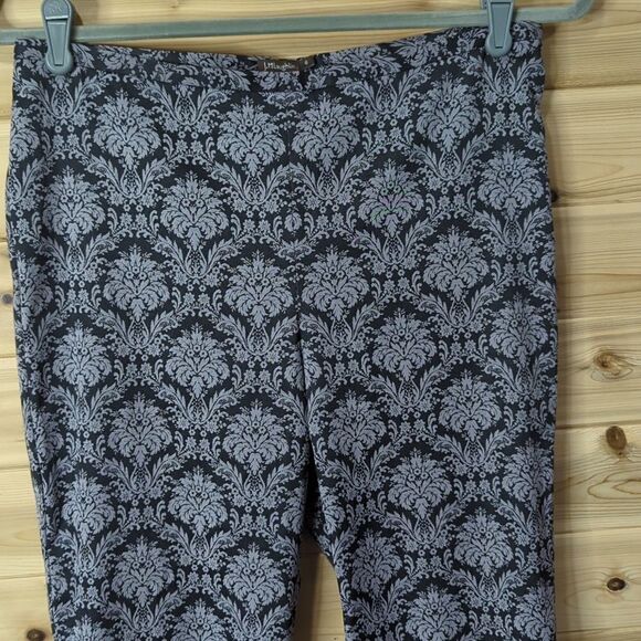 J. McLaughlin Pants Womens 6 Purple and Black Printed Slim Leg - Picture 2 of 11